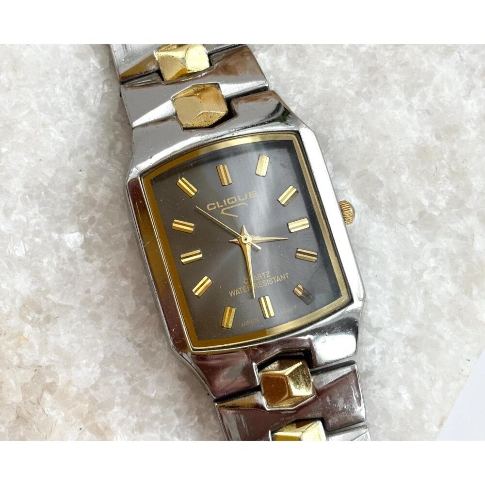 Clique Japan Movement Water Resistant Vintage Wristwatch - 28mm - WORKS!